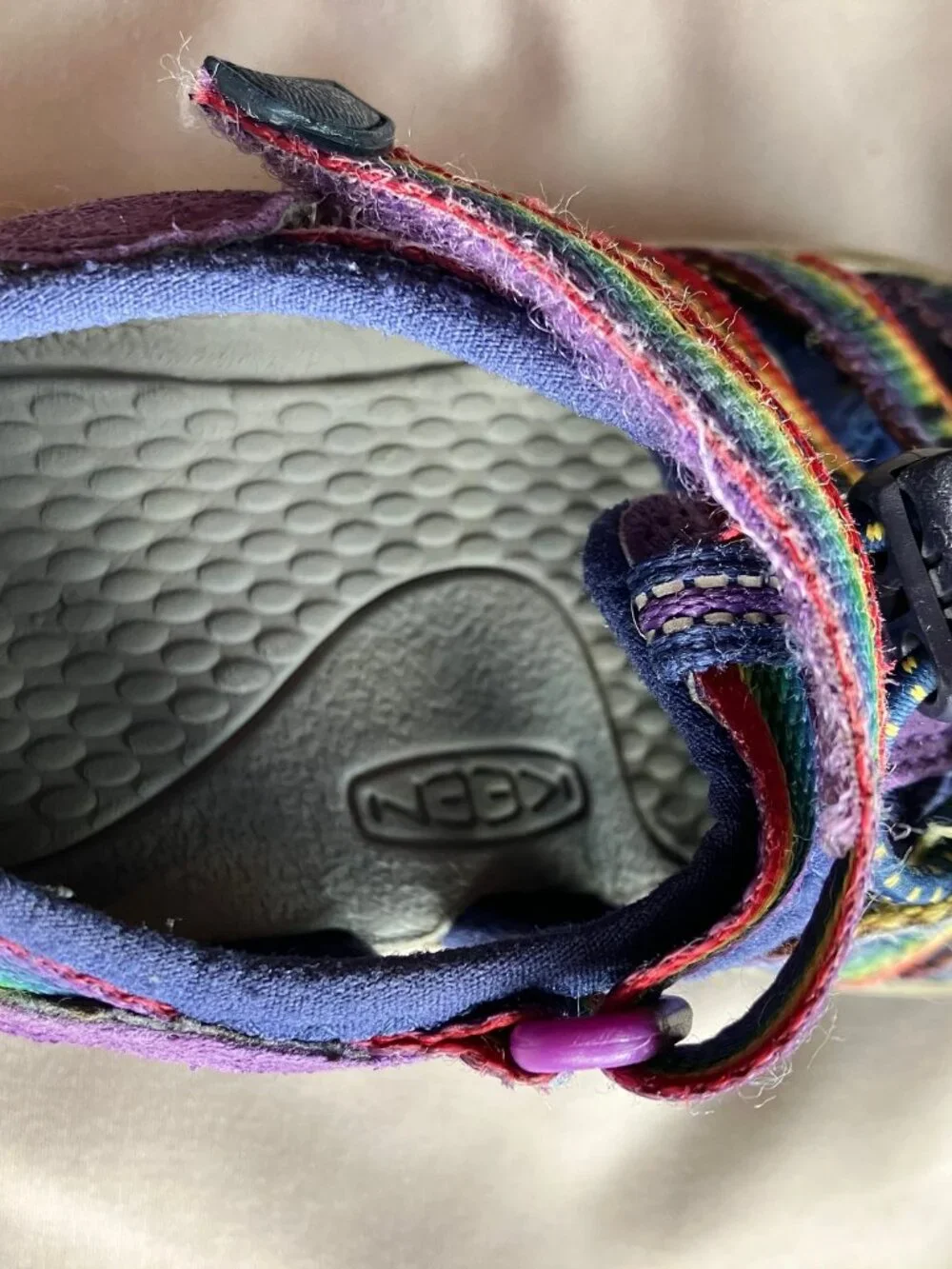 KEEN Newport H2 Toddler Size 10 Purple Rainbow Sport Sandals Hiking Water Shoes